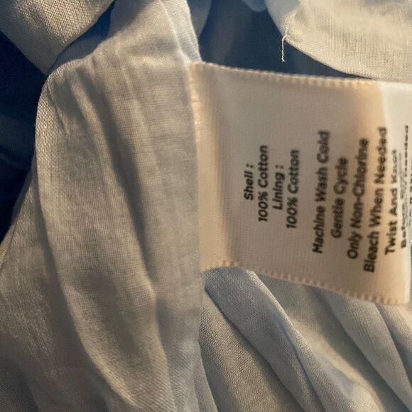 Talbots Petite Multi-Pleated Crinkled Casual Light Blue Tank Shirt Blouse 18P 18 - Picture 7 of 8